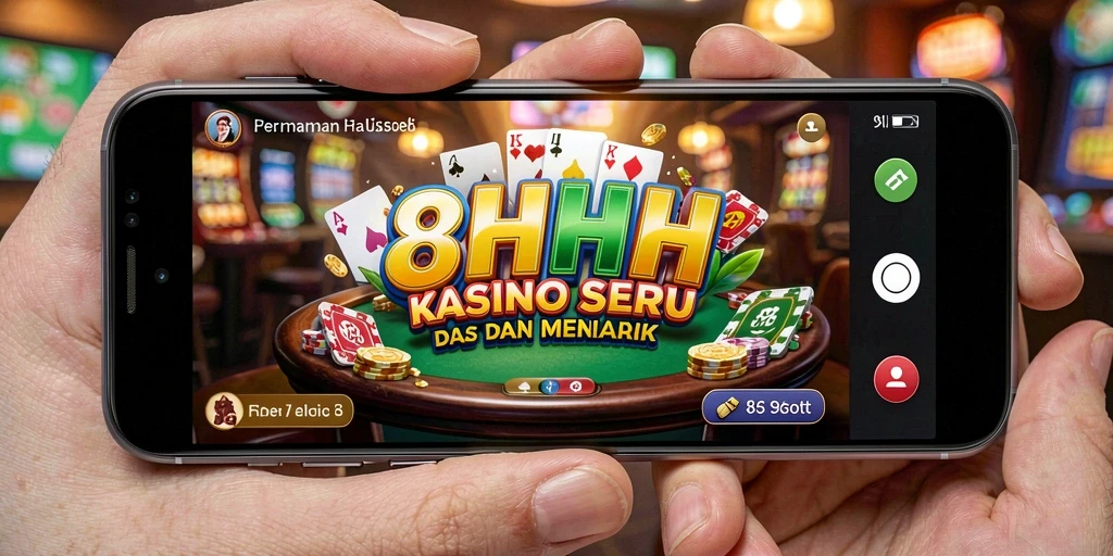 Tampilan gameplay menarik di aplikasi Kasino 8HHH.