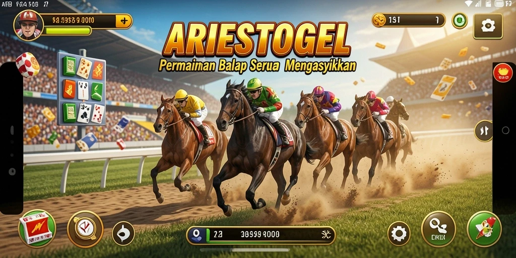 Gameplay balap ARIESTOGEL yang mendebarkan dan penuh aksi.