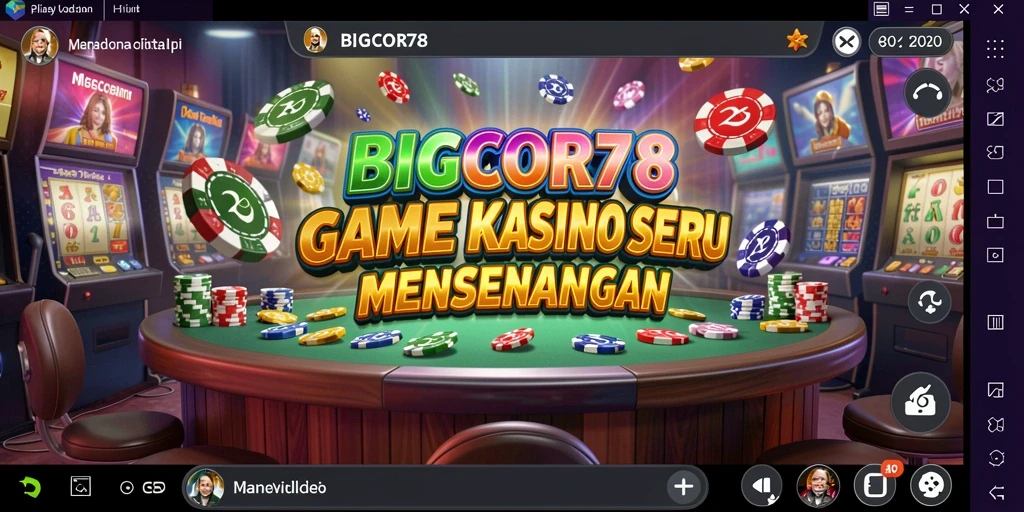 Tampilan menarik dari gameplay kasino BIGCOR78 yang memikat.
