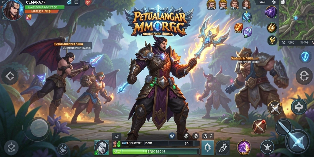 Screenshot gameplay CEMARA77 menampilkan petualangan mendebarkan dalam dunia MMORPG.
