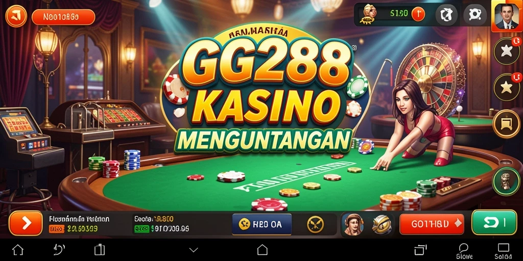 Tampilan menarik dari gameplay Kasino GG288 yang menghibur.