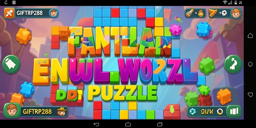 Tangkapan layar dari gameplay menantang puzzle di GIFTRP288.