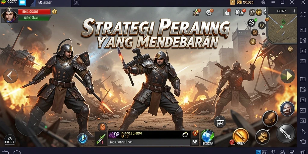 Tangkapan layar dari gameplay epik dalam GOD77.