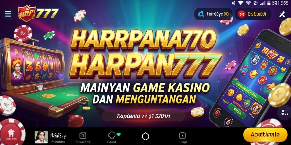 Tampilan utama gameplay Kasino HARAPAN777 yang menarik.