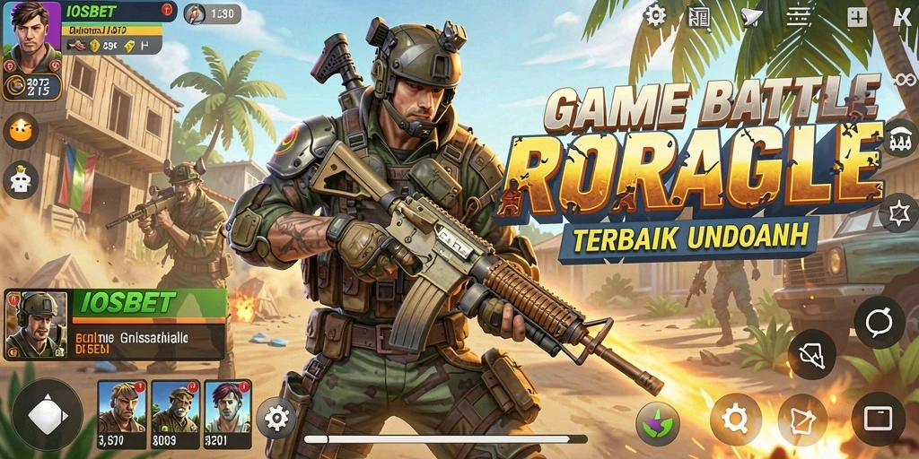 Gameplay intens dan mendebarkan dari IOSBET dalam pertempuran Battle Royale.
