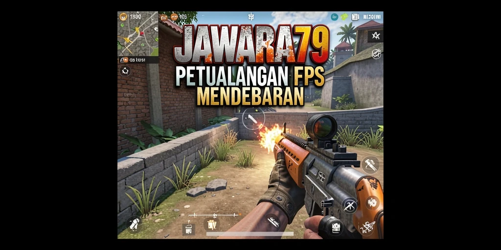Screenshot utama JAWARA79 menampilkan aksi seru dalam gameplay FPS.