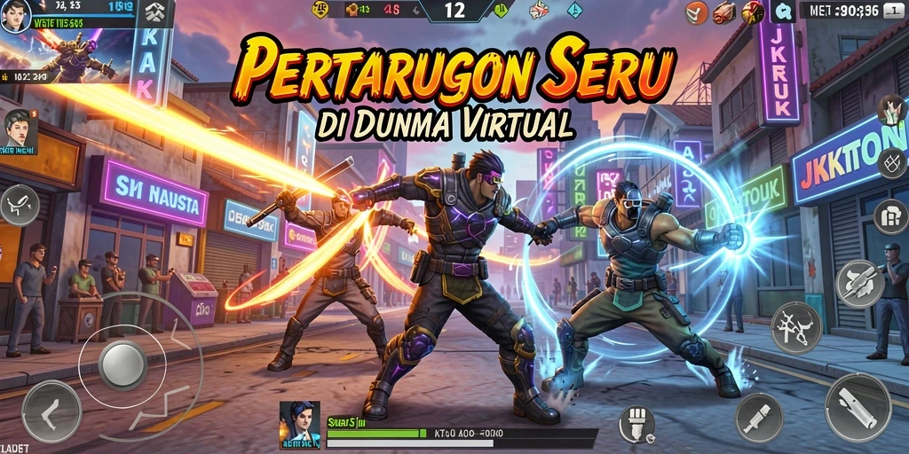 Tangkapan layar menampilkan pertarungan intens dalam JKTOK dengan karakter yang beraksi.