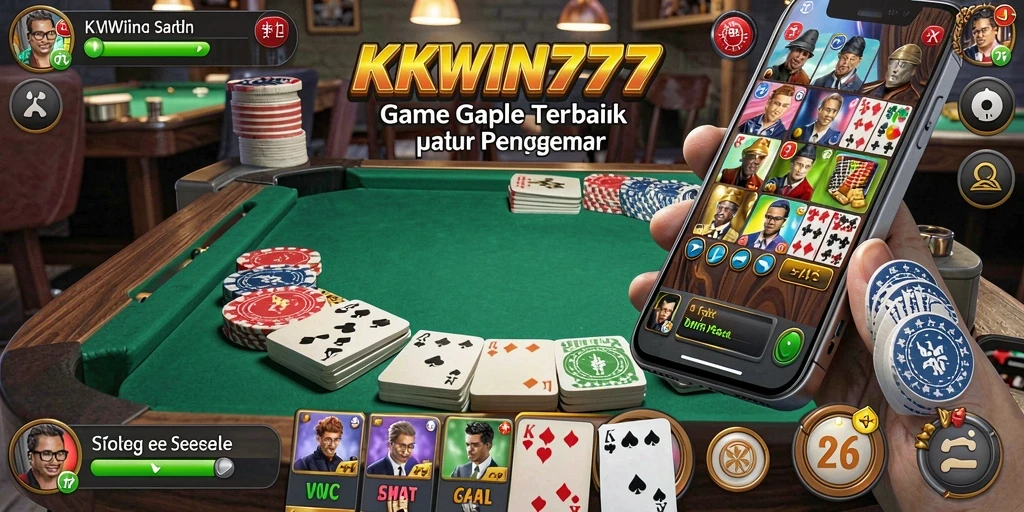 Screenshot gameplay Gaple di KKWIN777 yang seru dan interaktif.