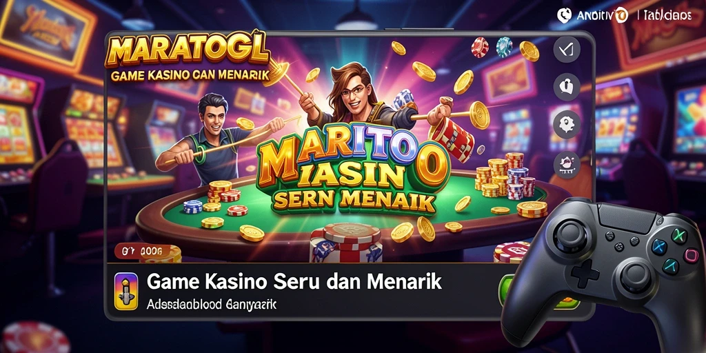 Screenshot gameplay MARIATOGL menampilkan suasana kasino yang seru.