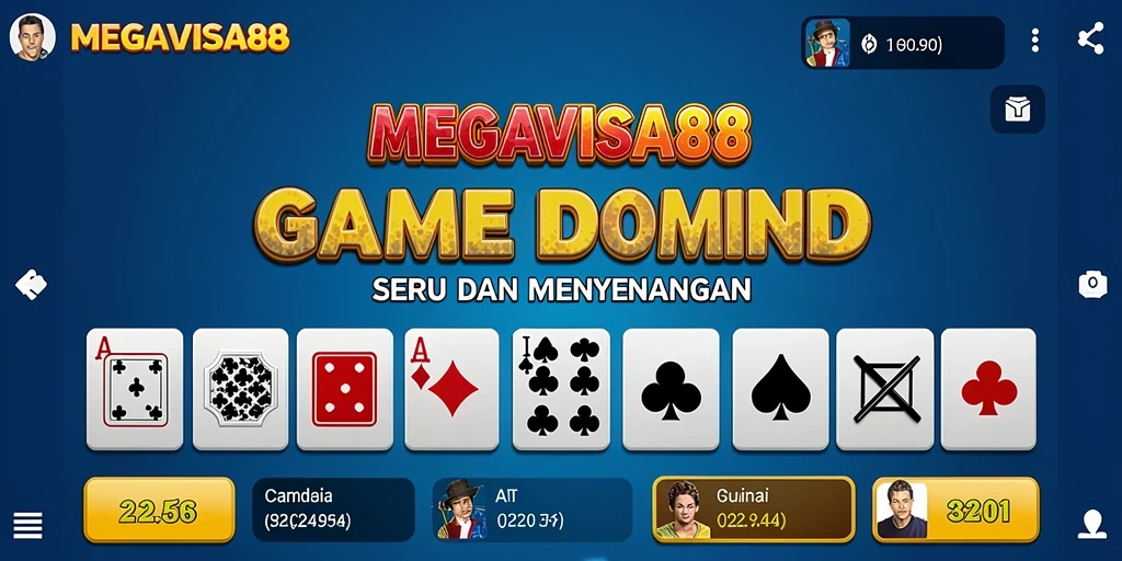 Tampilan menarik dari gameplay Domino di MEGAVISA88.