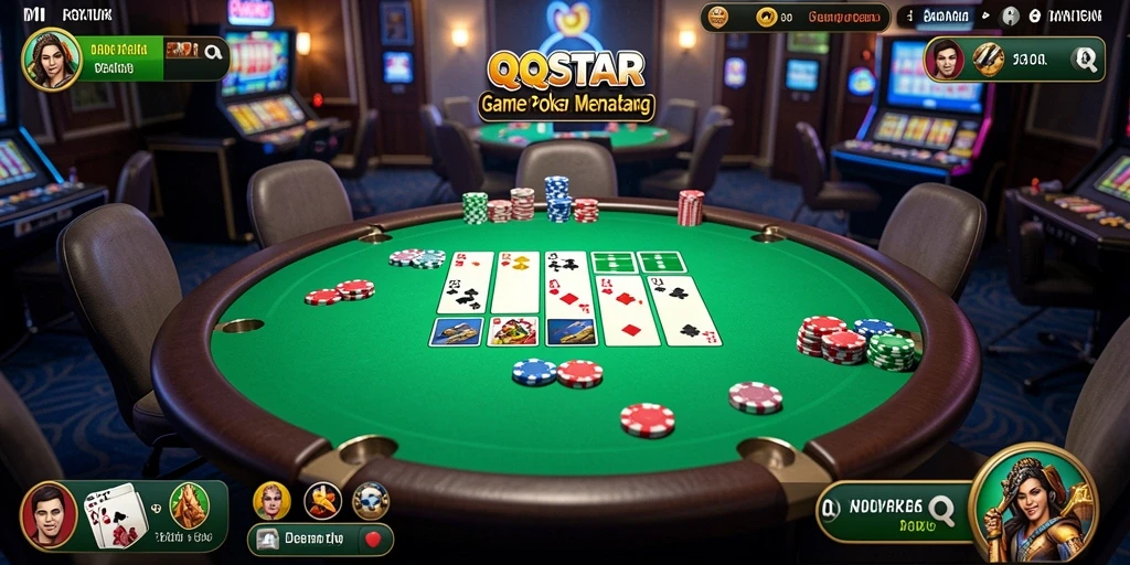 Tampilan gameplay Poker yang menarik di QQSTAR.