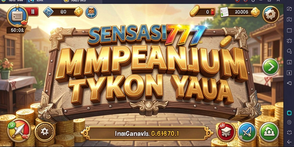 Tampilan gameplay SENSASI777 dengan berbagai elemen Tycoon.