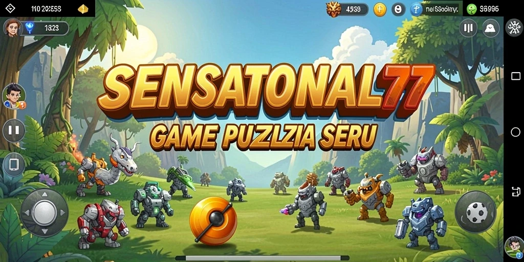 Tangkapan layar utama SENSATIONAL77 dengan tampilan gameplay yang menarik.