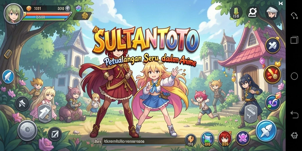 Gameplay seru di SULTANTOTO menampilkan karakter anime yang dinamis.