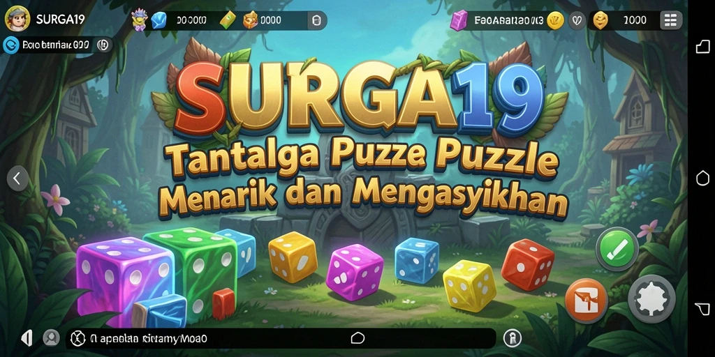 Tampilan gameplay SURGA19, menunjukkan serunya memecahkan puzzle.