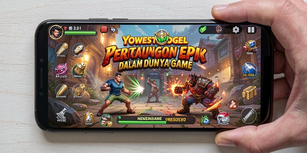 Tampilan mendebarkan dari gameplay YOWESTOGEL saat pertarungan berlangsung.